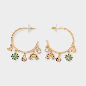 SUGARFIX by BaubleBar Lucky Charm Hoop Earrings – Fun & Colorful!